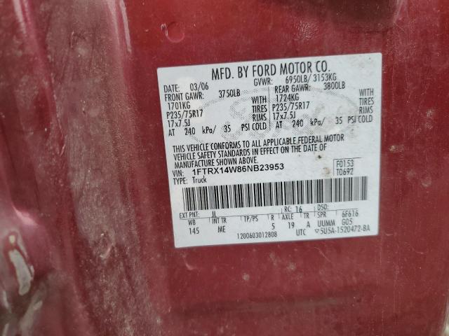 Photo 13 VIN: 1FTRX14W86NB23953 - FORD F150 