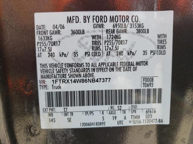 Photo 11 VIN: 1FTRX14W86NB47377 - FORD ALL MODELS 