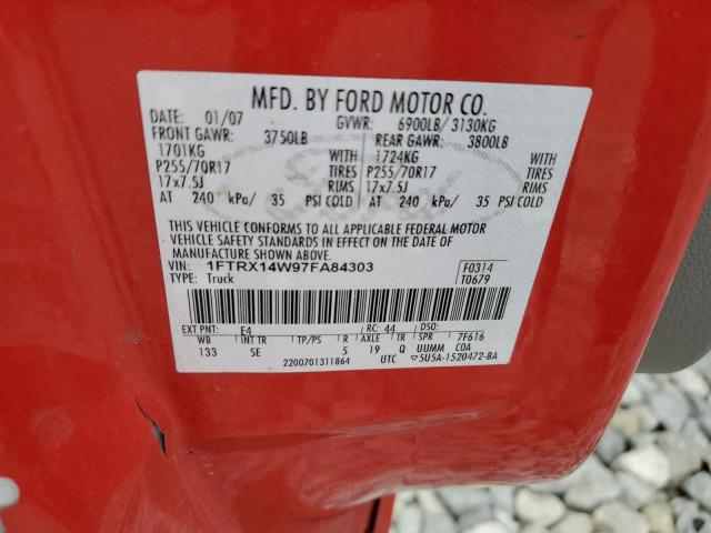 Photo 11 VIN: 1FTRX14W97FA84303 - FORD F150 