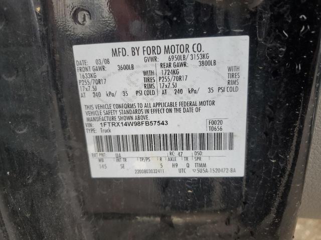 Photo 11 VIN: 1FTRX14W98FB57543 - FORD F150 