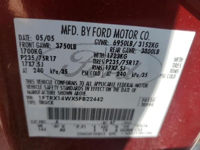 Photo 11 VIN: 1FTRX14WX5FB22442 - FORD F150 