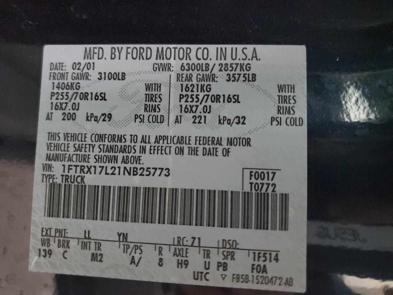 Photo 11 VIN: 1FTRX17L21NB25773 - FORD F-150 