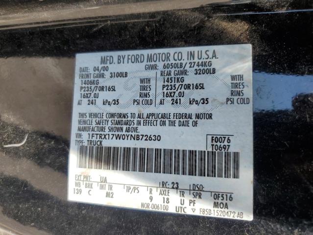 Photo 11 VIN: 1FTRX17W0YNB72630 - FORD F150 