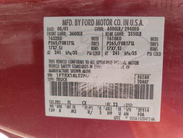 Photo 12 VIN: 1FTRX18L52NA06762 - FORD F150 