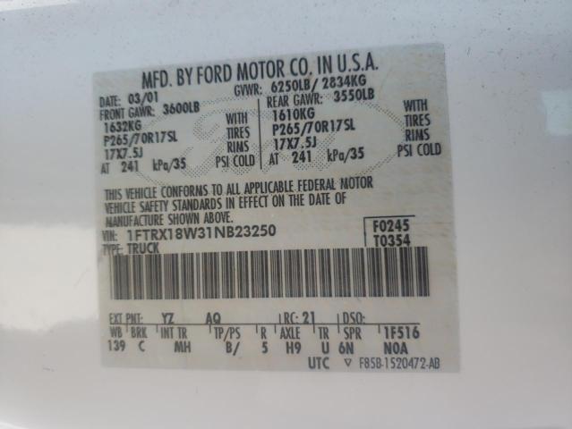 Photo 11 VIN: 1FTRX18W31NB23250 - FORD F150 