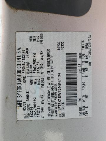 Photo 11 VIN: 1FTRX18W73NB47134 - FORD F150 
