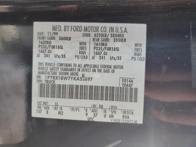 Photo 11 VIN: 1FTRX18W7YKA53697 - FORD F150 