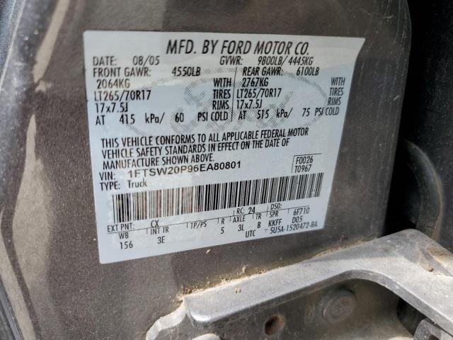 Photo 11 VIN: 1FTSW20P96EA80801 - FORD F250 SUPER 