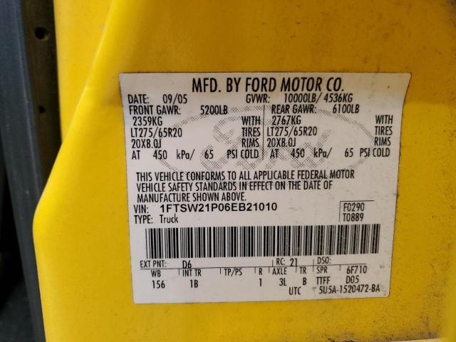 Photo 12 VIN: 1FTSW21P06EB21010 - FORD F250 SUPER 