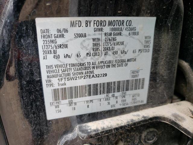 Photo 9 VIN: 1FTSW21P27EA32329 - FORD F250 SUPER 