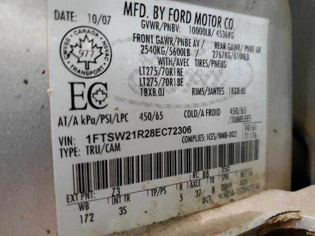 Photo 11 VIN: 1FTSW21R28EC72306 - FORD F250 SUPER 