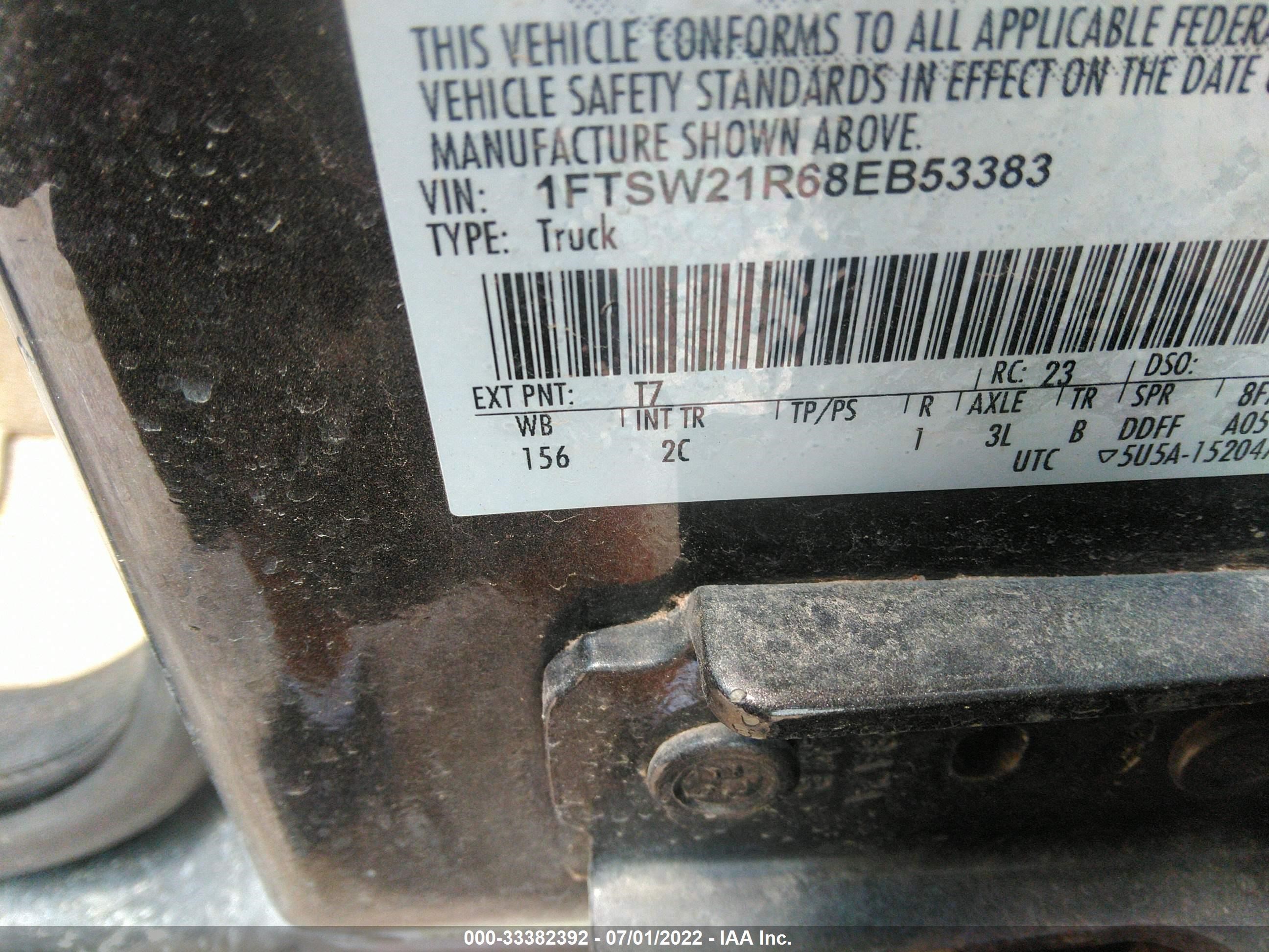 Photo 8 VIN: 1FTSW21R68EB53383 - FORD F250 