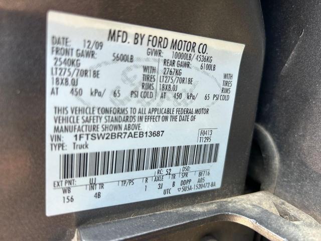 Photo 9 VIN: 1FTSW2BR7AEB13687 - FORD F250 SUPER 