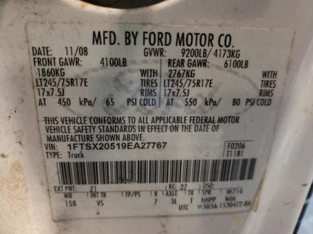 Photo 9 VIN: 1FTSX20519EA27767 - FORD F250 SUPER 