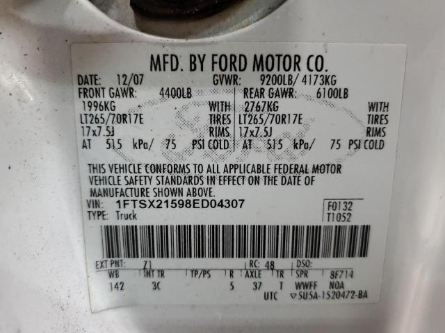 Photo 11 VIN: 1FTSX21598ED04307 - FORD F250 SUPER 