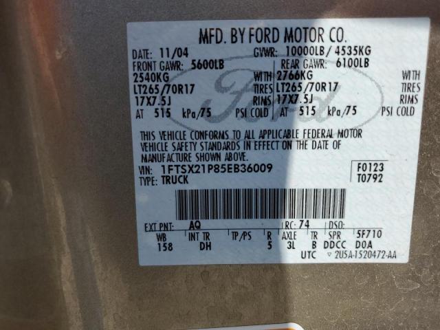 Photo 11 VIN: 1FTSX21P85EB36009 - FORD F250 SUPER 