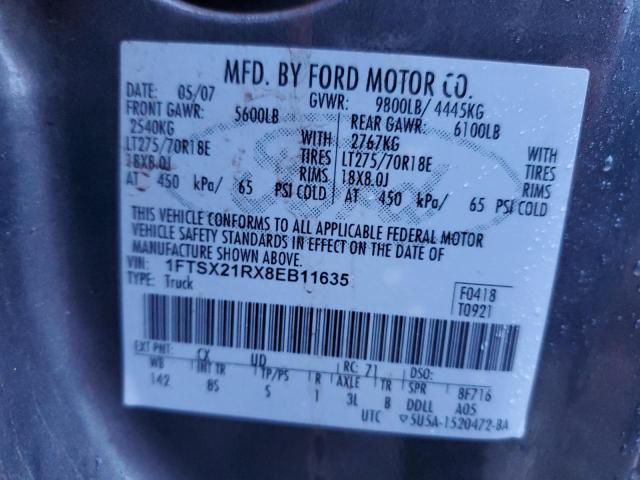 Photo 11 VIN: 1FTSX21RX8EB11635 - FORD F250 