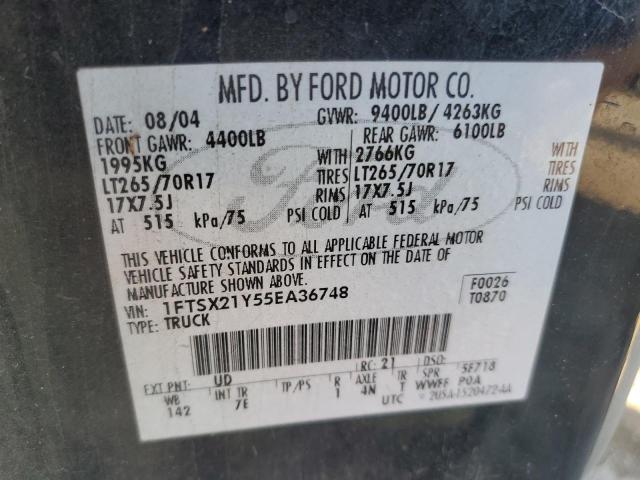 Photo 11 VIN: 1FTSX21Y55EA36748 - FORD F250 SUPER 