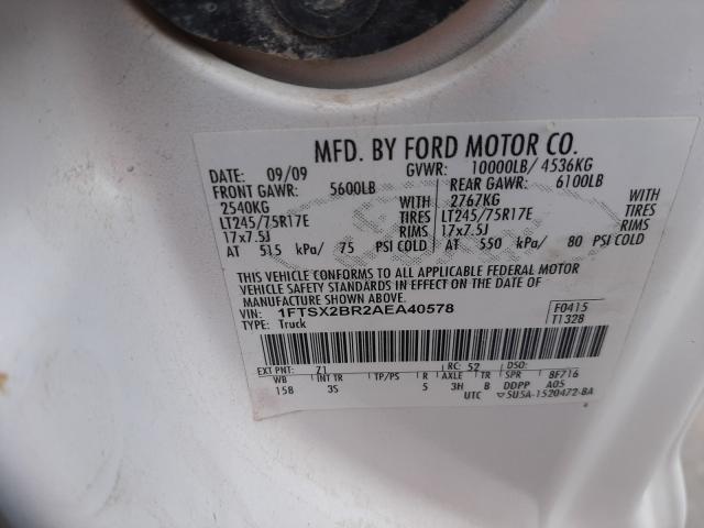 Photo 9 VIN: 1FTSX2BR2AEA40578 - FORD F250 SUPER 