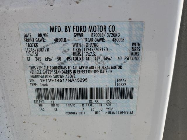 Photo 11 VIN: 1FTVF14517NA15295 - FORD F150 