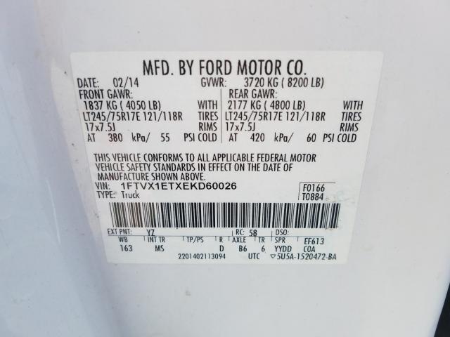 Photo 9 VIN: 1FTVX1ETXEKD60026 - FORD F150 SUPER 