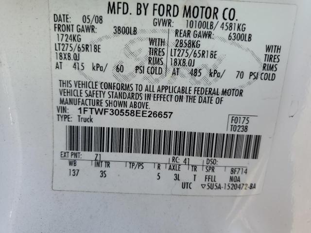 Photo 11 VIN: 1FTWF30558EE26657 - FORD F350 