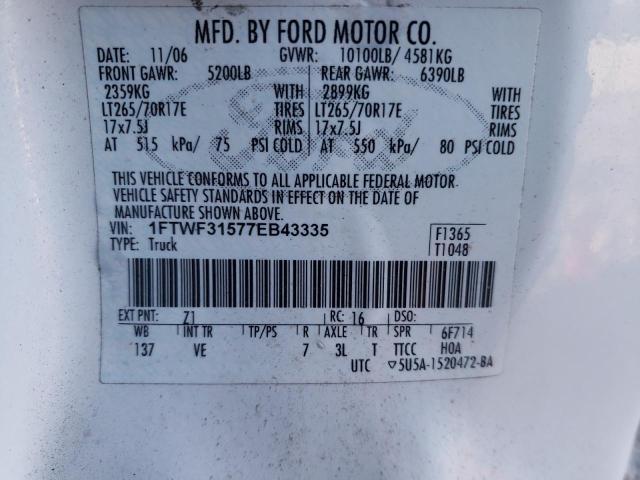 Photo 11 VIN: 1FTWF31577EB43335 - FORD F350 