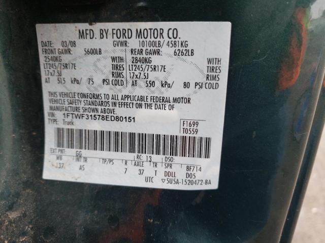 Photo 9 VIN: 1FTWF31578ED80151 - FORD F350 