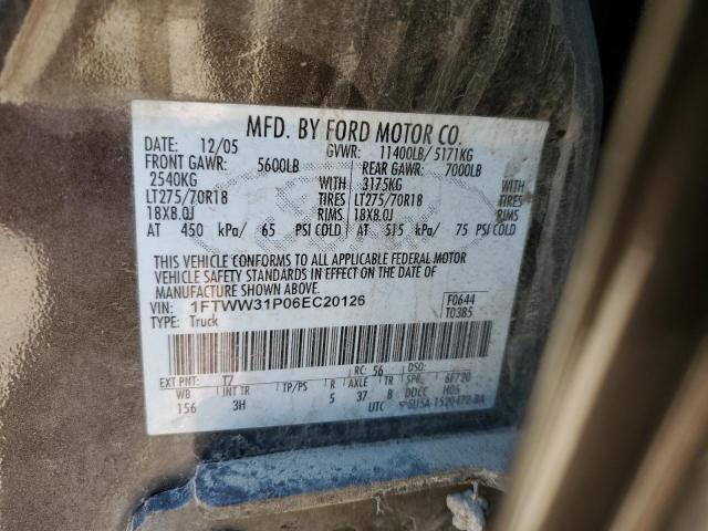 Photo 11 VIN: 1FTWW31P06EC20126 - FORD F350 SRW S 