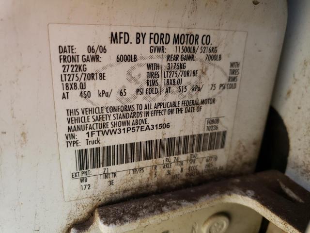 Photo 11 VIN: 1FTWW31P57EA31506 - FORD F350 