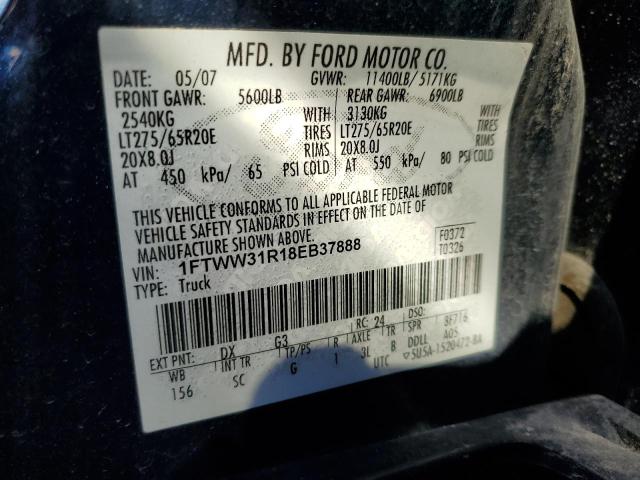 Photo 11 VIN: 1FTWW31R18EB37888 - FORD F350 SRW S 