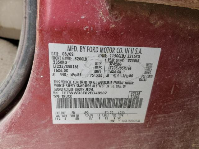 Photo 11 VIN: 1FTWW33F82ED48287 - FORD F350 SUPER 