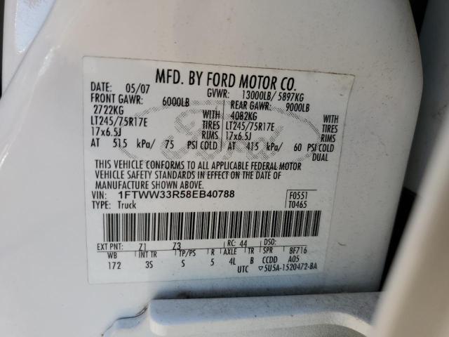 Photo 11 VIN: 1FTWW33R58EB40788 - FORD F350 SUPER 