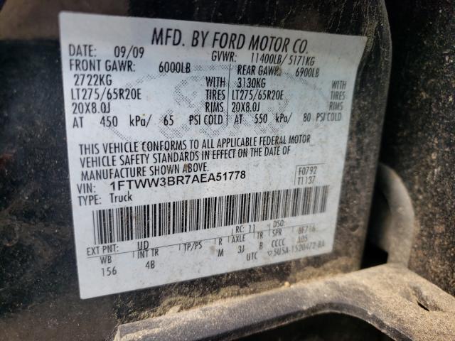 Photo 9 VIN: 1FTWW3BR7AEA51778 - FORD F350 SUPER 