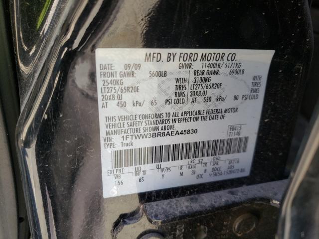 Photo 9 VIN: 1FTWW3BR8AEA45830 - FORD F350 SUPER 