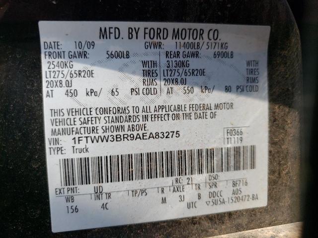 Photo 9 VIN: 1FTWW3BR9AEA83275 - FORD F350 SUPER 