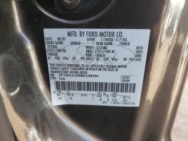 Photo 12 VIN: 1FTWX31R98EC09191 - FORD F350 SRW S 