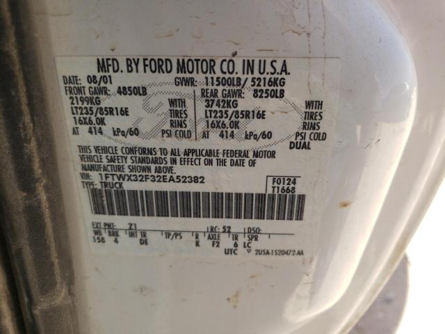 Photo 9 VIN: 1FTWX32F32EA52382 - FORD F350 SUPER 