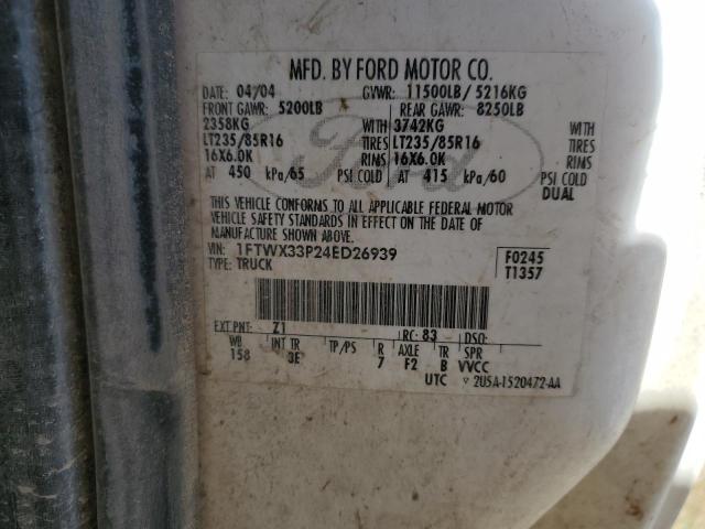 Photo 12 VIN: 1FTWX33P24ED26939 - FORD F350 SUPER 