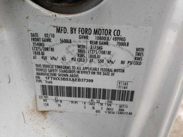 Photo 9 VIN: 1FTWX3B5XAEB37399 - FORD F350 SUPER 