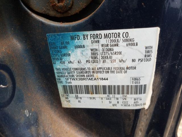 Photo 9 VIN: 1FTWX3BR7AEA11844 - FORD F350 SUPER 