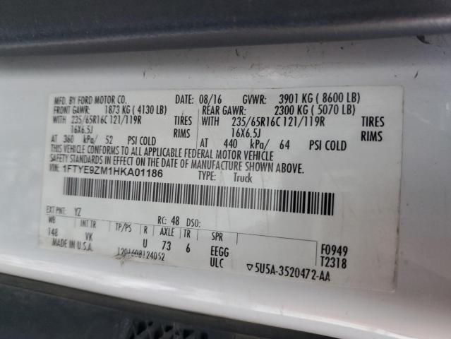 Photo 12 VIN: 1FTYE9ZM1HKA01186 - FORD TRANSIT 