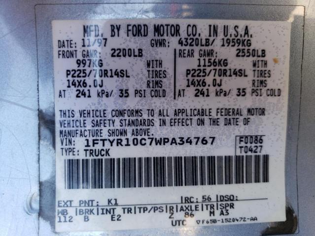 Photo 11 VIN: 1FTYR10C7WPA34767 - FORD RANGER 