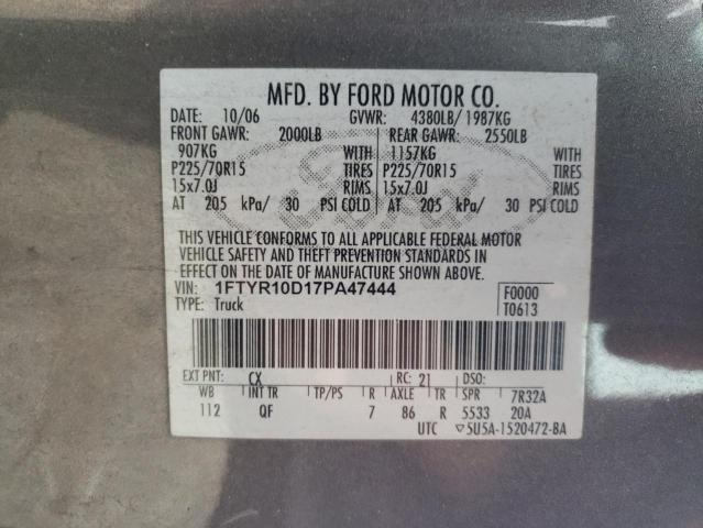 Photo 11 VIN: 1FTYR10D17PA47444 - FORD RANGER 