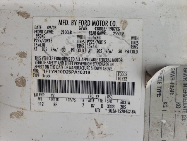 Photo 11 VIN: 1FTYR10D26PA10319 - FORD RANGER 