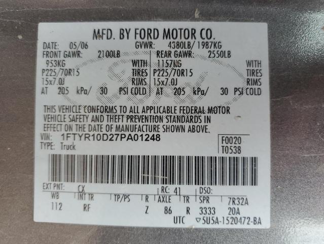 Photo 11 VIN: 1FTYR10D27PA01248 - FORD RANGER 