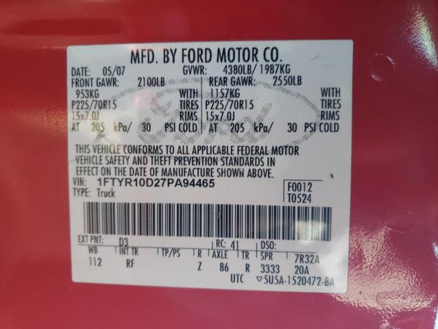 Photo 11 VIN: 1FTYR10D27PA94465 - FORD RANGER 