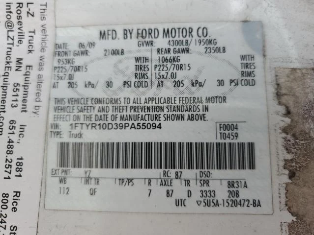 Photo 11 VIN: 1FTYR10D39PA55094 - FORD RANGER 