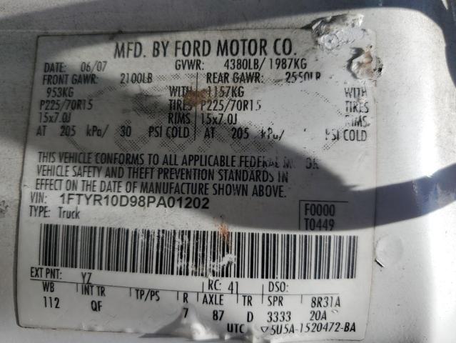 Photo 11 VIN: 1FTYR10D98PA01202 - FORD RANGER 