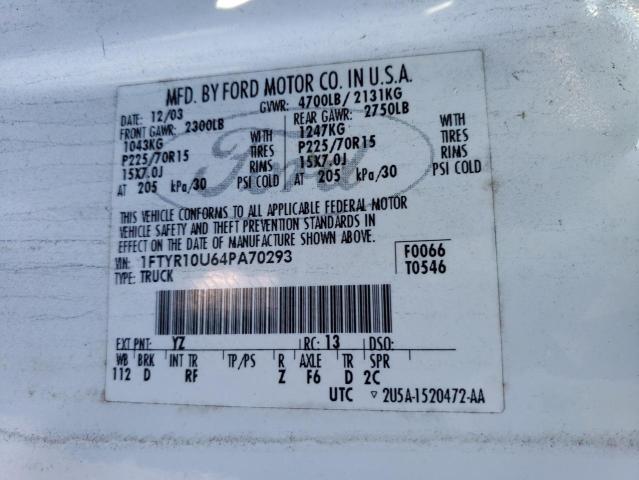 Photo 11 VIN: 1FTYR10U64PA70293 - FORD RANGER 